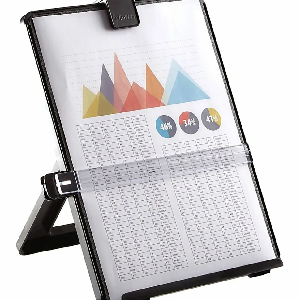 Fellowes® Nonmagnetic Desktop Copyholder, Black