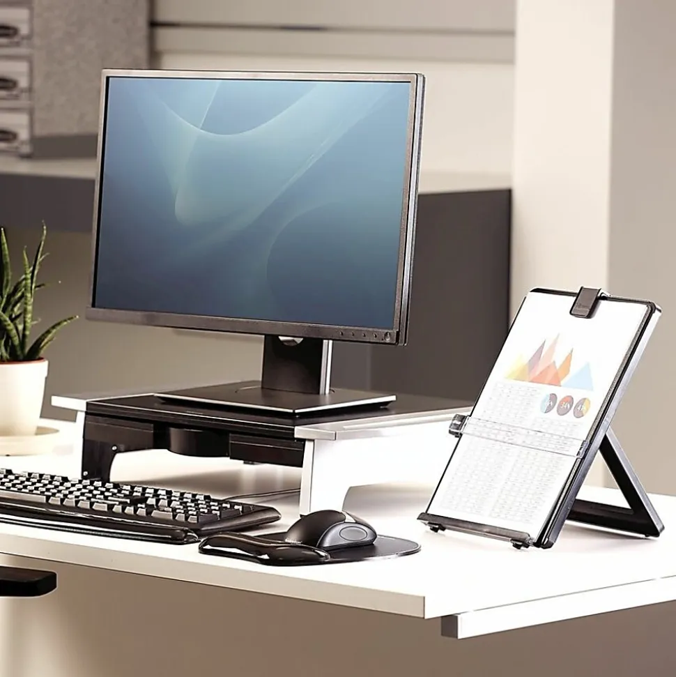 Fellowes® Nonmagnetic Desktop Copyholder, Black