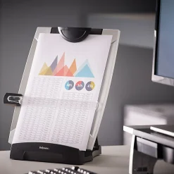 Fellowes® Office Suites Desktop Copyholder With Memo Board, Black/Silver