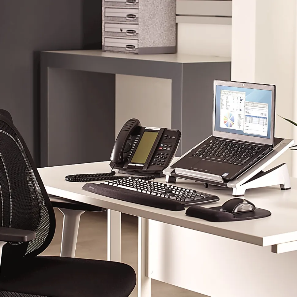 Fellowes® Office Suites Notebook Computer Stand, Black/Silver