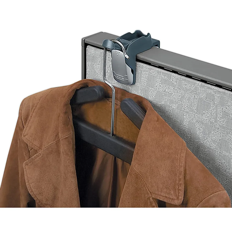 Fellowes® Partitions Additions™ Coat Hook & Clip, Slate Gray