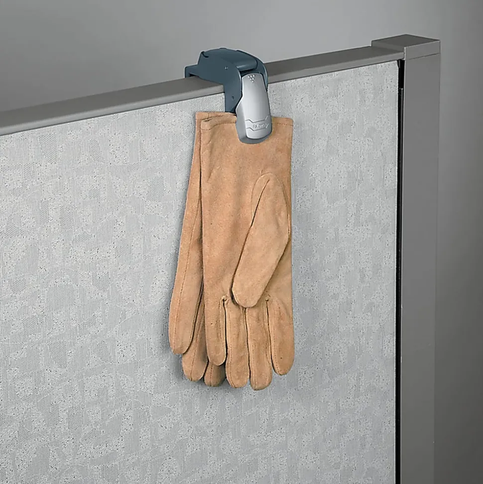 Fellowes® Partitions Additions™ Coat Hook & Clip, Slate Gray