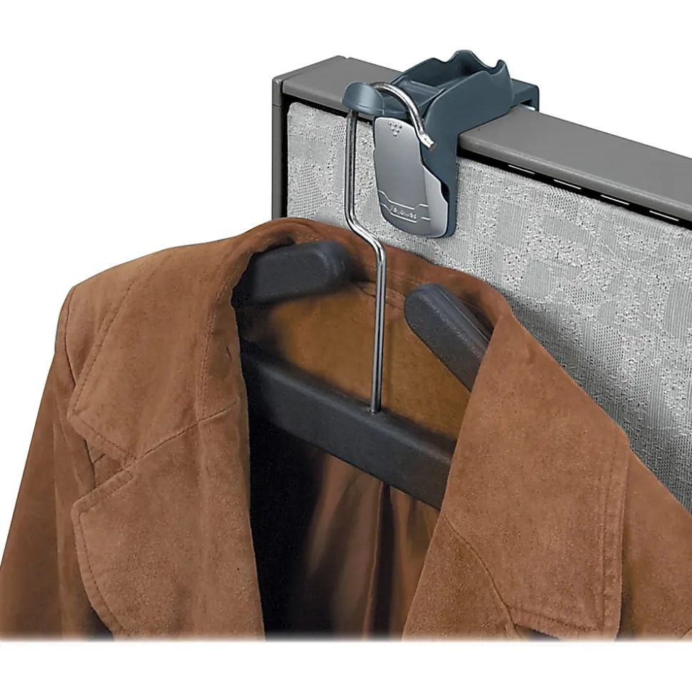 Fellowes® Partitions Additions™ Coat Hook & Clip, Slate Gray