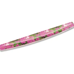 Fellowes® Photo Gel Keyboard Wrist Rest with Microban® Protection, Pink Flowers
