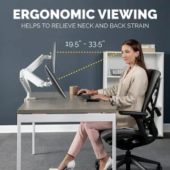 Fellowes® Platinum Series Dual Monitor Arms, Fully Adjustable, Each Arm Holds up to 40