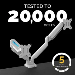 Fellowes® Platinum Series Dual Monitor Arms, Fully Adjustable, Each Arm Holds up to 40