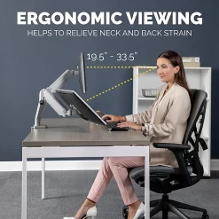 Fellowes® Platinum Series Dual Flat-Panel Monitor Arms, Silver