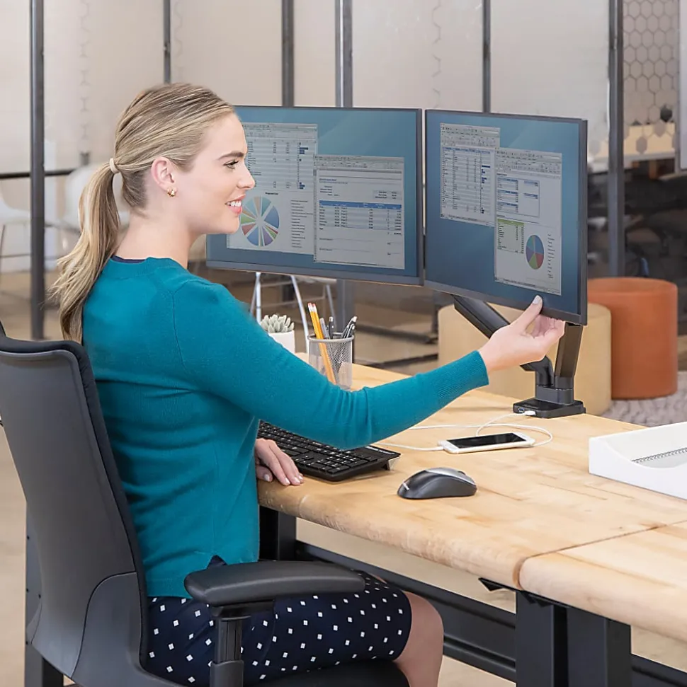 Fellowes® Platinum Series Dual Flat-Panel Monitor Arms