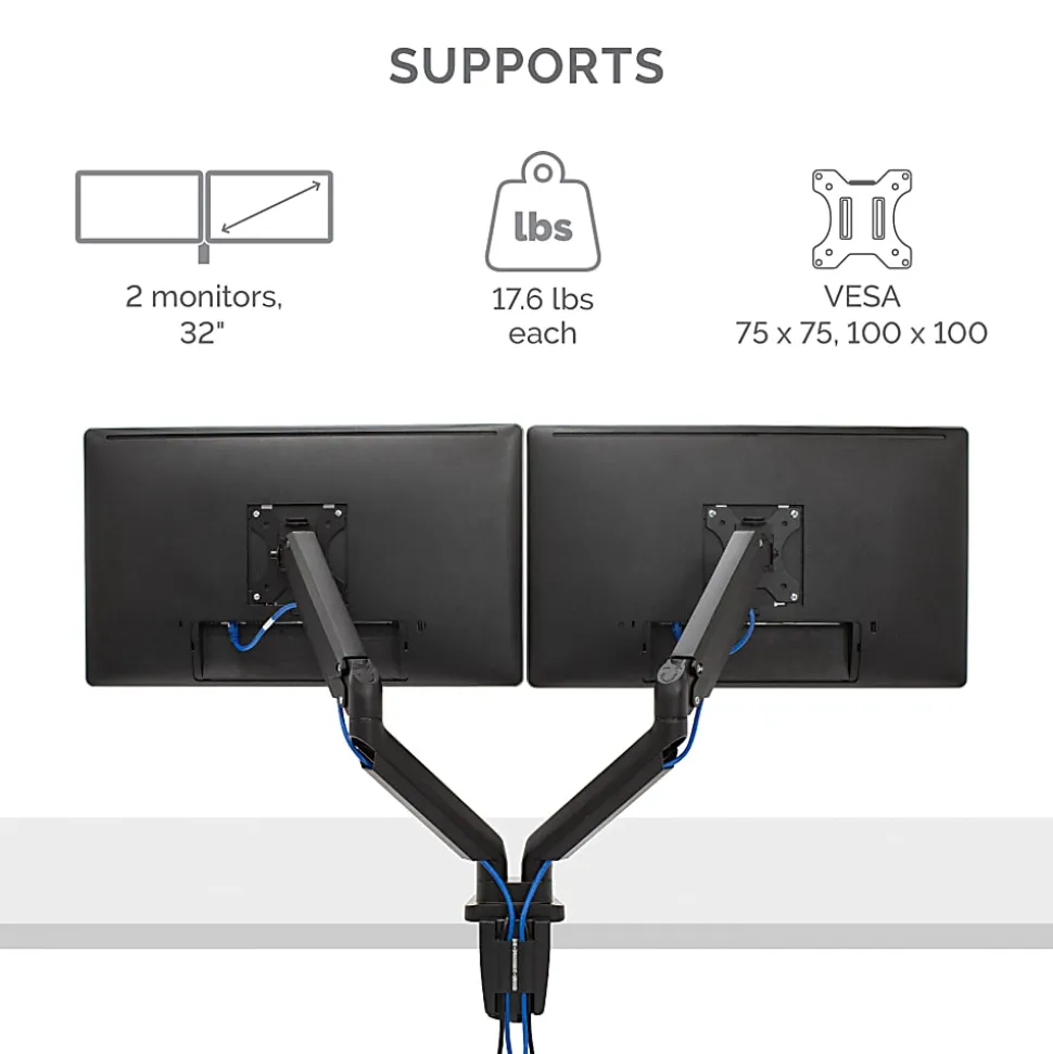 Fellowes® Platinum Series Dual Flat-Panel Monitor Arms