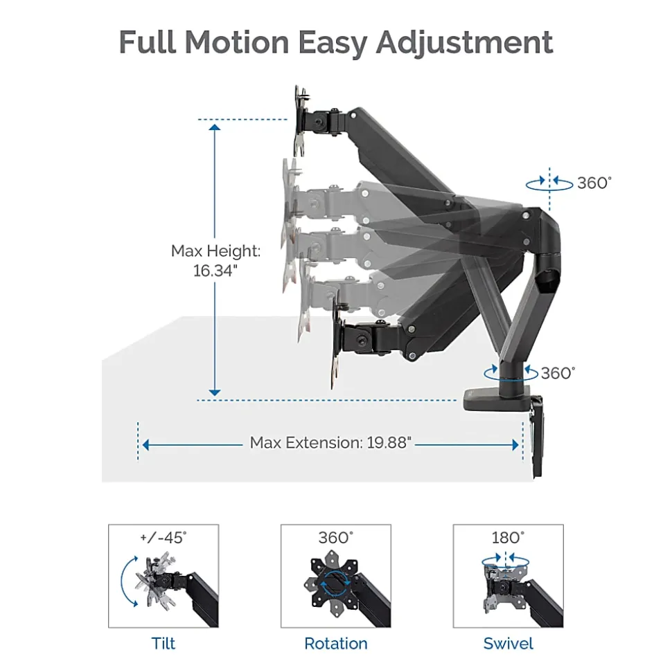 Fellowes® Platinum Series Dual Flat-Panel Monitor Arms