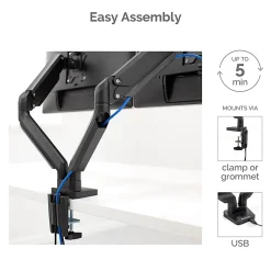 Fellowes® Platinum Series Dual Flat-Panel Monitor Arms