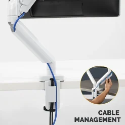 Fellowes® Platinum Series Gas Spring Single Monitor Arm, White