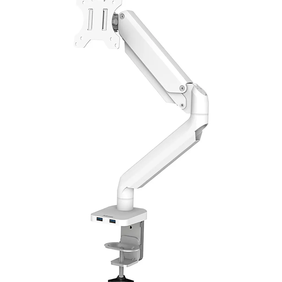 Fellowes® Platinum Series Gas Spring Single Monitor Arm, White