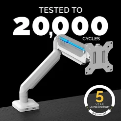 Fellowes® Platinum Series Gas Spring Single Monitor Arm, White