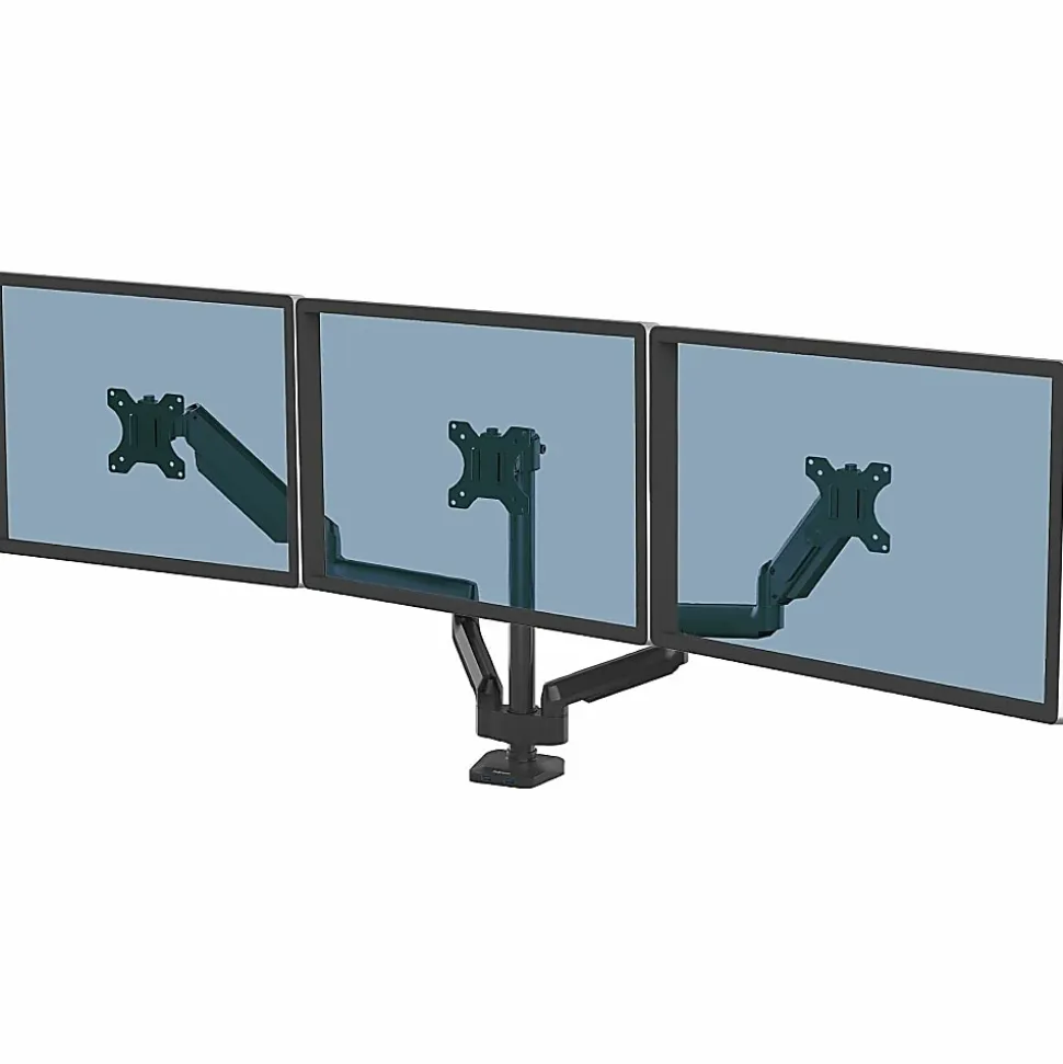 Fellowes® Platinum Series Triple Flat-Panel Monitor Arms, Black