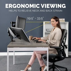 Fellowes® Platinum Series Triple Flat-Panel Monitor Arms, Black