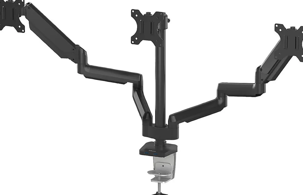 Fellowes® Platinum Series Triple Flat-Panel Monitor Arms, Black