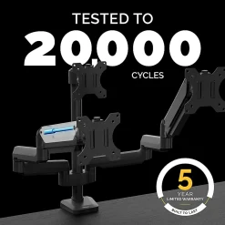 Fellowes® Platinum Series Triple Flat-Panel Monitor Arms, Black