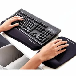 Fellowes® PlushTouch™ Mouse Pad With Wrist Rest, Black