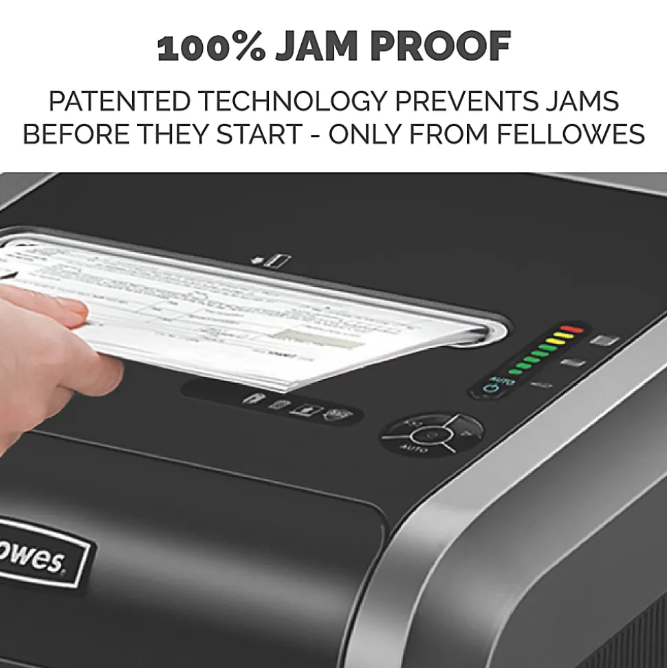 Fellowes® Powershred® 225Ci 100% Jam Proof 22-Sheet Continuous Duty Cross-Cut Shredder