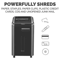 Fellowes® Powershred® 225Ci 100% Jam Proof 22-Sheet Continuous Duty Cross-Cut Shredder