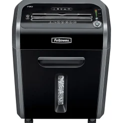 Fellowes® Powershred® 79Ci 100% Jam-Proof 16-Sheet Cross-Cut Paper Shredder with SafeSence®, Black/Silver