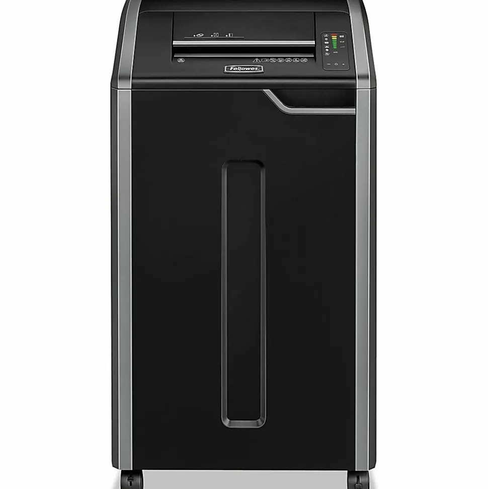 Fellowes® Powershred® 425i 100% Jam Proof BAA Compliant 38-Sheet Strip-Cut Continuous Duty Large Office Shredder