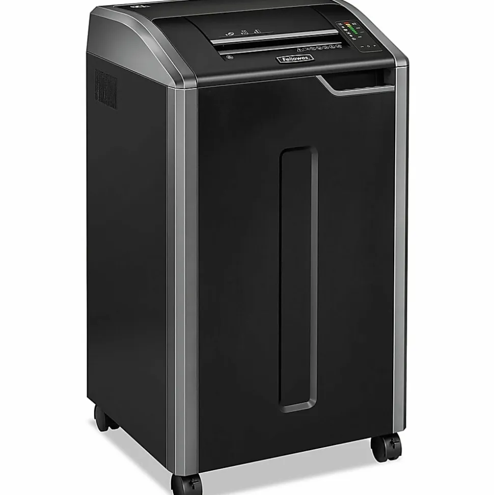 Fellowes® Powershred® 425i 100% Jam Proof BAA Compliant 38-Sheet Strip-Cut Continuous Duty Large Office Shredder