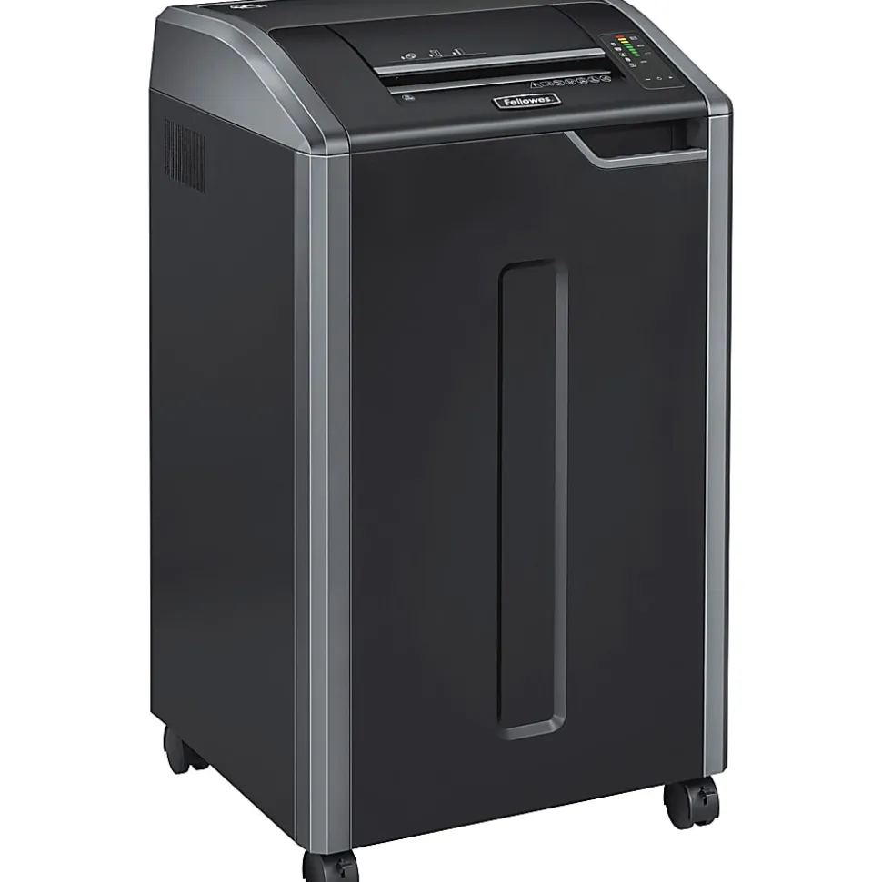 Fellowes® Powershred® 425i 100% Jam Proof BAA Compliant 38-Sheet Strip-Cut Continuous Duty Large Office Shredder