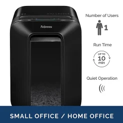 Fellowes® Powershred® LX 170 100% Jam Proof 12-Sheet Cross-Cut Paper Shredder, Black