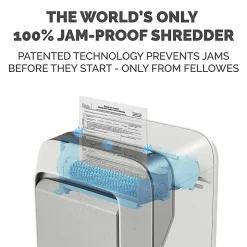 Fellowes® Powershred® LX210 100% Jam Proof Micro-Cut 16-Sheet Shredder, White, 5015301