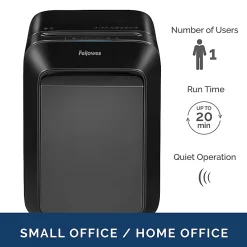 Fellowes® Powershred® LX180 16-Sheet Cross-Cut Shredder, Black