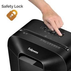Fellowes® Powershred® LX 45 8-Sheet Personal Cross-Cut Shredder, Black
