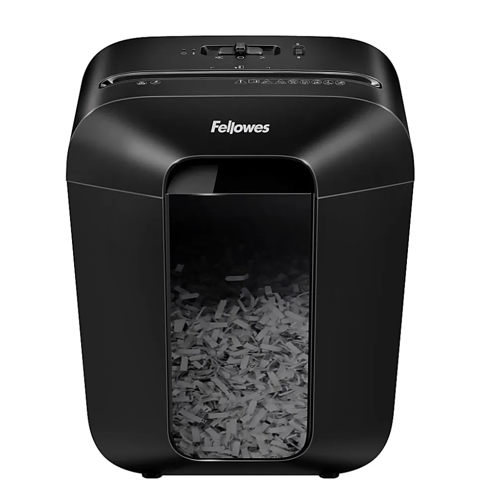 Fellowes® Powershred® LX 45 8-Sheet Personal Cross-Cut Shredder, Black