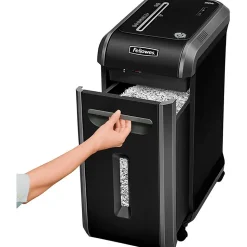 Fellowes® Powershred® 99Ms 14 Sheet Micro-Cut Paper Shredder, Black/Silver