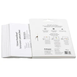 Fellowes® Powershred® Performance+ Lubricant Sheets, 6" x 8-1/2", Pack Of 10 Sheets