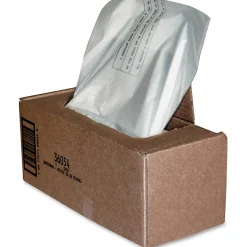 Fellowes® Powershred® Waste Bags, 36054, Clear, Carton Of 50 Bags