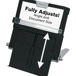 Fellowes® Professional Series In-Line Document Holder, 7" x 12", Black/Silver