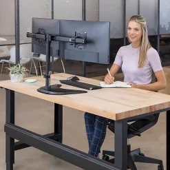Fellowes® Professional Series Freestanding Dual Horizontal Arm For Monitors Up To 30