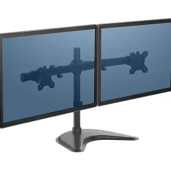 Fellowes® Professional Series Freestanding Dual Horizontal Arm For Monitors Up To 30