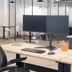 Fellowes® Professional Series Freestanding Dual Horizontal Arm For Monitors Up To 30