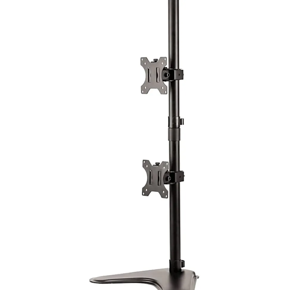 Fellowes® Professional Series Freestanding Dual-Stacking Arm For Monitors Up To 32", 35 1/2"H x 15 5/16"W x 11"D, Black, 8044001