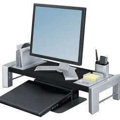 Fellowes® Professional Series Flat Panel Workstation, Black/Silver
