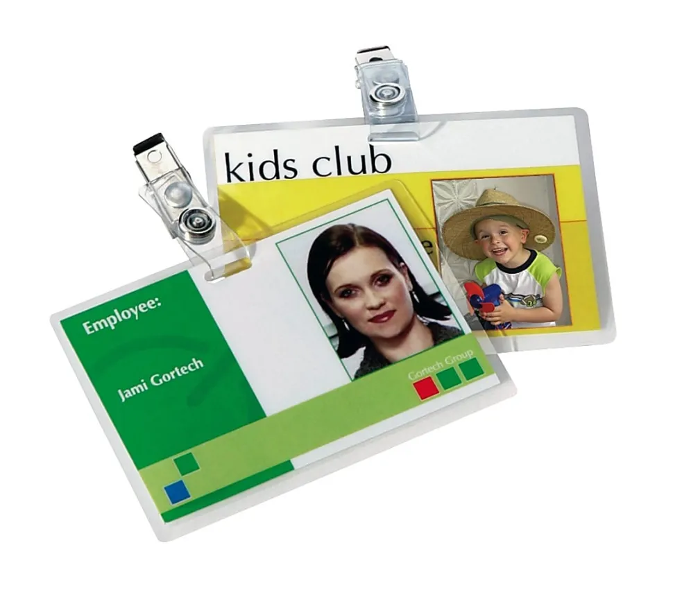 Fellowes Punched ID Card/Clip Glossy Laminating Pouches - 3.88"x 5 mil Thickness - Glossy - - 52033, 25/Pack