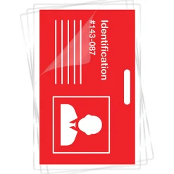 Fellowes Punched ID Card Glossy Thermal Laminating Pouches - 3.88