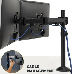 Fellowes® Reflex Dual Monitor Arms, 21-3/4
