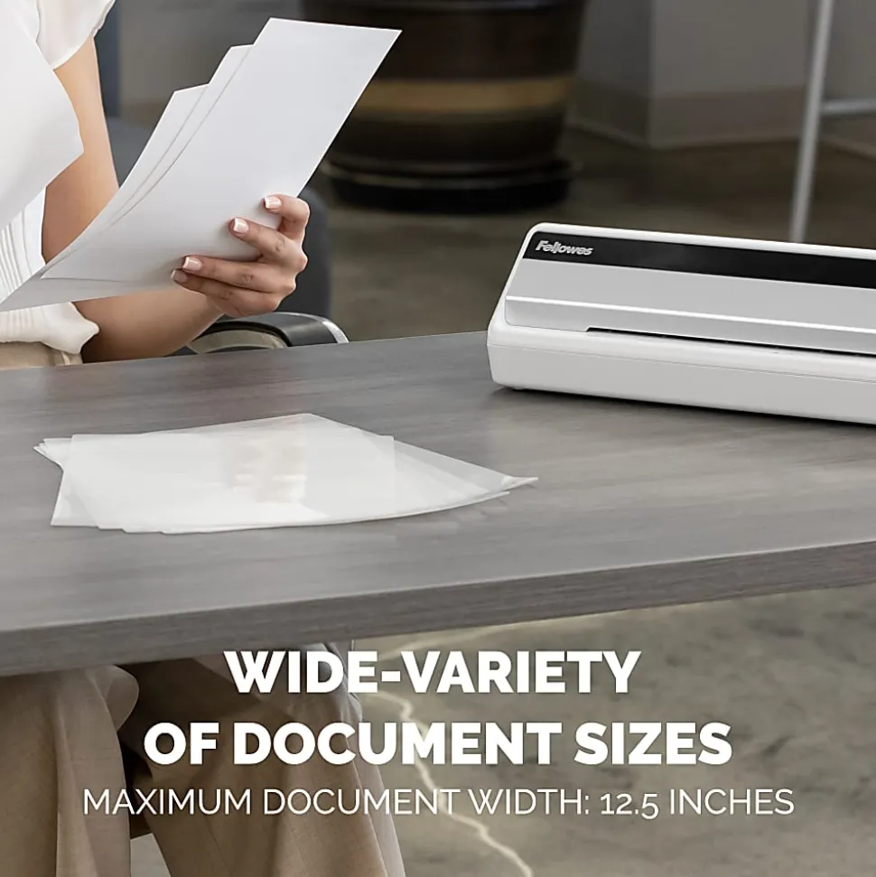 Fellowes® Saturn™ 125 12.5" Laminator With Combo Kit, 4 1/8"H x 20 7/8"W x 5 3/4"D, Silver/Black