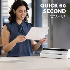 Fellowes® Saturn™ 95 Thermal and Cold Laminator Machine with 10-Sheet Starter Kit, 9.5 inch, Easy and Fast Warm-Up, Jam-Free Design