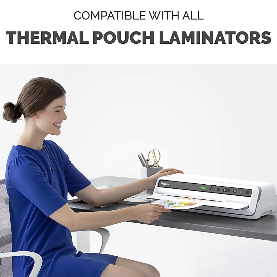 Fellowes® Thermal Laminating Pouches, 9" x 11-1/2", Clear, Pack of 100