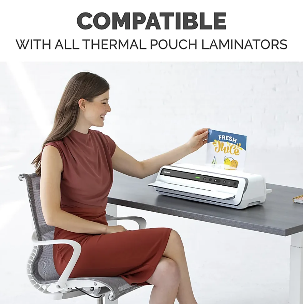 Fellowes® Thermal Laminating Pouches, 9" x 11-1/2", Clear, Pack of 200 Pouches